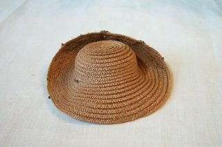 Vintage Madame Alexander kin Wendy horsehair hat with metal embellishments. 2