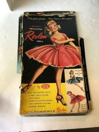 Vintage 1950 ' s Ideal Revlon Teen Age Sister Doll with Magic Touch Skin 18 