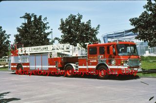 Fire Apparatus Slide,  Truck 25,  Portland / Or,  1998 Alf / Lti Tiller