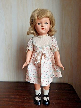 Effanbee Vintage 1935 - 37 Early Ann Shirley/little Lady 21 " All Composition Doll