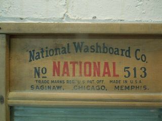 Vintage National Washboard Co.  No.  513,  w/ Victory Glass Washboard 2