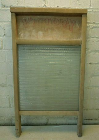 Vintage National Washboard Co.  No.  513,  w/ Victory Glass Washboard 3