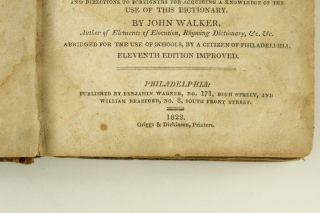 Antique Book Critical Pronouncing Dictionary of the English Language John Walker 3