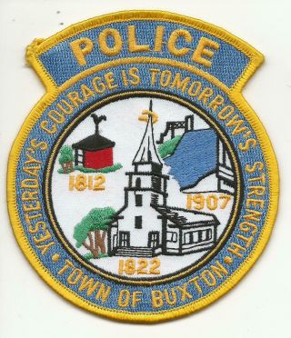 Buxton Maine Me Police Patch Old Church