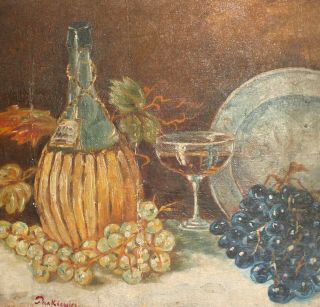 Antique Polish Impressionist Oil Painting Still Life Signed Pankiewicz
