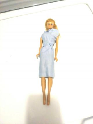 Vintage 1962 Midge 1958 Barbie Doll Japan On Foot Blue Eyes Mattel