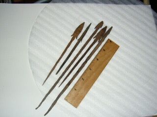 5 Iron African Spear Tips Group