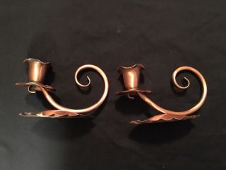 Solid Copper Candle Holders With Handle Gregorian Made In Usa