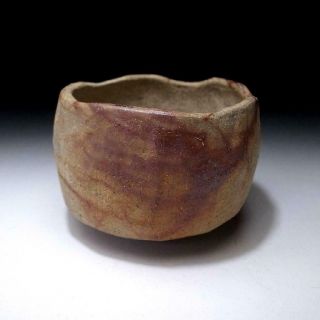 Cr3: Vintage Japanese Hand - Shaped Pottery Tea Bowl Of Bizen Ware