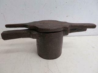 Really Old Antique Wood Treen Kitchen Fruit Food Press