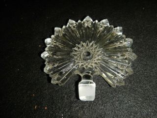 Antique Perfume Bottle Lid Stopper Cut Crystal Glass Wow