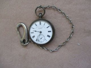 Vintage British John Forest Key Wind Pocket Watch For Repair Or Parts