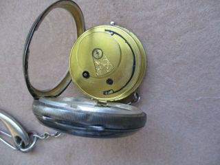 Vintage British John Forest Key Wind Pocket Watch for Repair or Parts 4