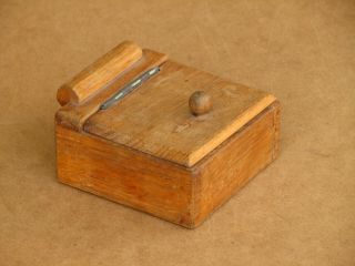 Old Vintage Wooden Box For Salt Spices Bowl Cup Saltern Primitive Rustic