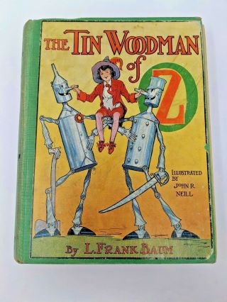 1918 The Tin Woodman Of Oz L Frank Baum Color Plates Antique Children 
