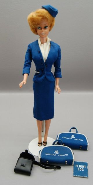 Vintage Barbie Bubble Cut Blonde Airline Outfit Not Complete