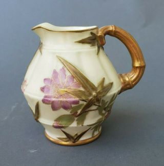 Antique Royal Worcester Puce Mark Hand Painted Creamer