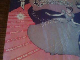 1949 Walt Disney ' s Cinderella Sheet Music Magic Song Vintage RARE 3