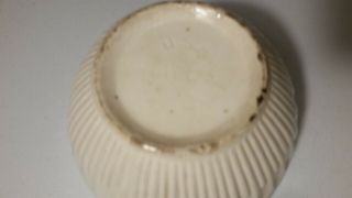 Stoneware Crock Pottery White w/ Blue Ring Mixing Dough Bowl Kitchen Ware USA 3