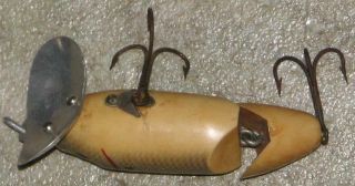 vintage FRED ARBOGAST jointed JITTERBUG Fishing LURE Grey Scale Shad 3