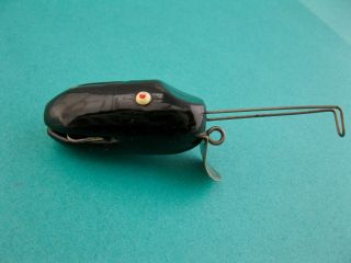 UNUSUAL VINTAGE GLENWILLOW ' S SAFETY - LURE - ALL BLACK 2