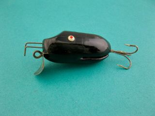 UNUSUAL VINTAGE GLENWILLOW ' S SAFETY - LURE - ALL BLACK 3