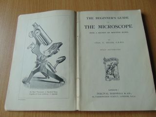 ANTIQUE H/B BOOK c1910 GUIDE TO THE MICROSCOPE CHAS HEATH PERCIVAL MARSHALL 5