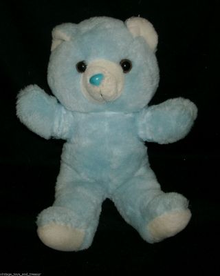 16 " Big Vintage 1988 Fairview Baby Boy Blue Teddy Bear Stuffed Animal Plush Toy