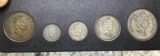 1908 - 1998 Canada 90th Anniversary Antique Coin Set Sterling Silver,  1c - 50c 4