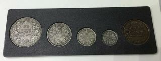 1908 - 1998 Canada 90th Anniversary Antique Coin Set Sterling Silver,  1c - 50c 5