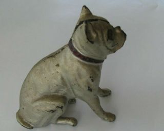 Vintage / Antique Collectible Cast Iron Boxer Dog Coin Bank