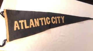 Antique Felt Pennant,  Banner From Atlantic City,  Jersey