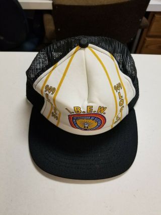 Vintage I.  B.  E.  W.  Local 949 Union Snapback Hat,  Electrical Workers