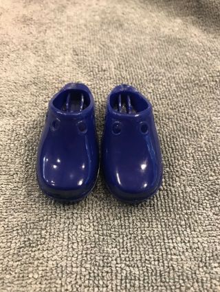 Vintage Ideal Blue Clogs Shoes For Crissy Kerry Tressy Doll