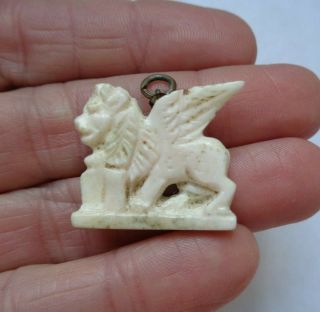 Antique St Marks Venice Italy Winged Lion Charm Pendant Very Detailed