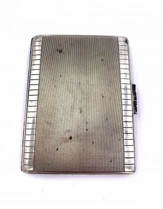 Vintage German 800 Silver Cigarette Case Holder Signed