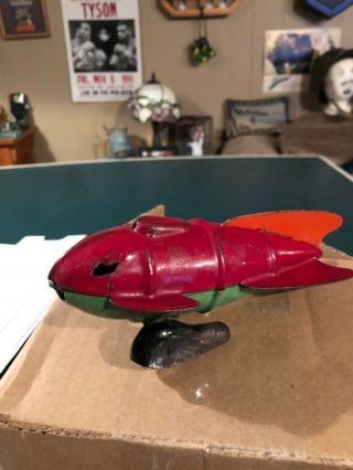 Antique 30s Wyandotte Toy Pressed Steel Buck Rogers Spaceship Toy
