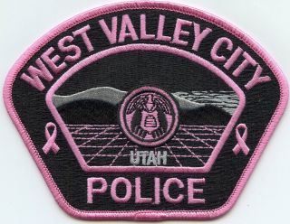 West Valley City Utah Ut Breast Cancer Awareness Pink Police Patch