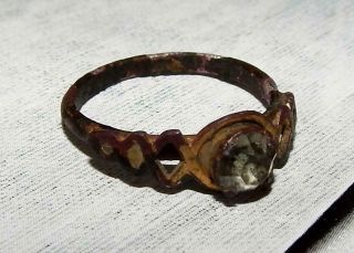 Ancient Roman Ring With Green Stone