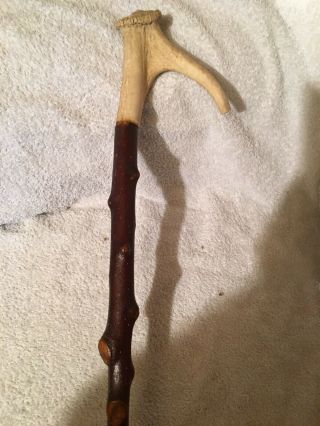 Vintage Blackthorne Walking Stick,  Antler Handle.