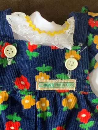 Cabbage Patch Kids Vintage Coleco Flower Overalls White Lace Shirt 2