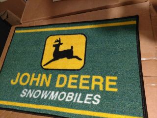 John Deere Snowmobile Vintage Retro Logo Door Mat