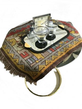 European Art Deco wool woven table cloth runner Antique dutch 1920s 30s textile 5