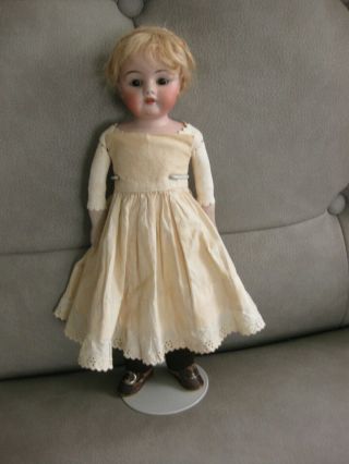 11 Inch Cabinet Size Antique German Kestner Doll W/ Great Kid Body Orig Shoes