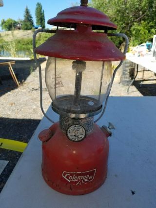 Vintage Red Model 200a Coleman Lantern Marked 2 - 79