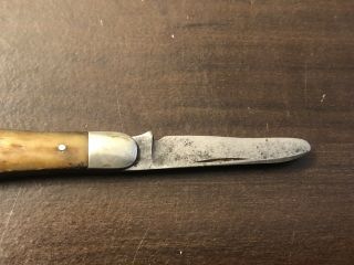 Vintage Antique Mini Bone Coke Bottle 2 Blade Pocket Knife 3