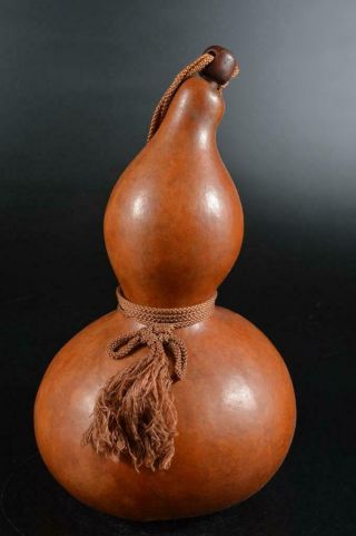 S5505: Japanese Wooden Big Gourd Water Bottle Lucky Items