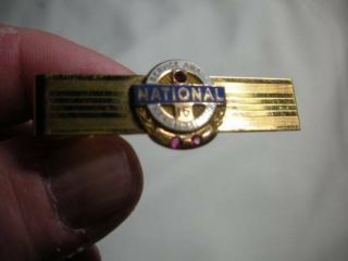 Vintage 15 Year Service Award National Ice&Cold Storage Tie Clasp 12K GF 2