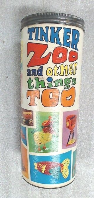 Vintage 1968 Tinker Zoo & Other Things Too Plastic/wood Set 227 85 Of 125pcs