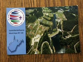 Boy Scout 24th World Scout Jamboree Map Postcard With Wsj Postmark